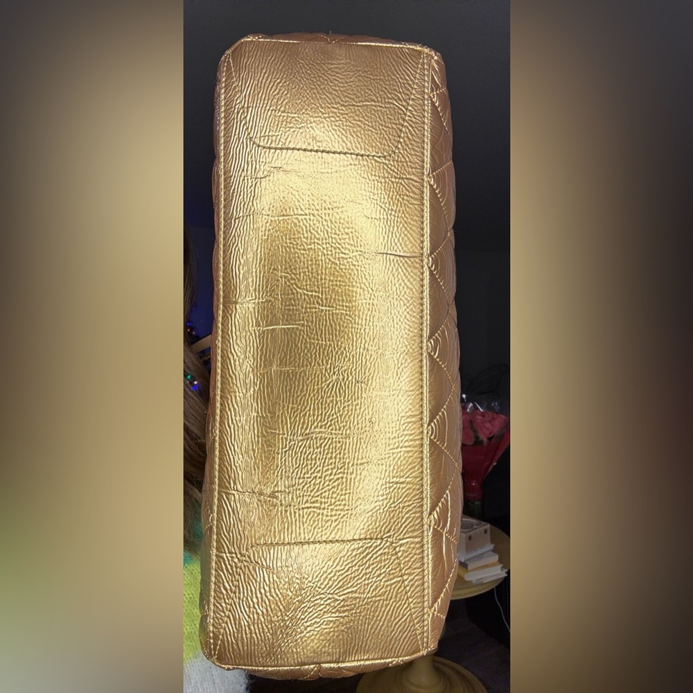 Coach Poppy Signature Quilted Metallic Tote - Picture 11 of 14